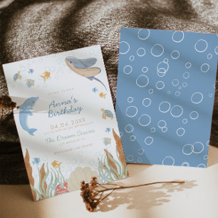 Invitation Sous le parti Anniversaire de enfant de la mer