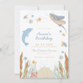 Invitation Sous le parti Anniversaire de enfant de la mer (Devant)