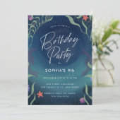 Invitation Sous le parti Anniversaire de enfant de l'océan (Debout devant)