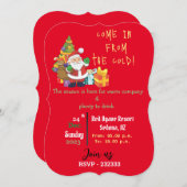 Invitation Sous le sapin de Noël (Devant / Derrière)