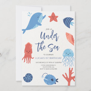 Invitation Sous le Sea Boy Anniversaire