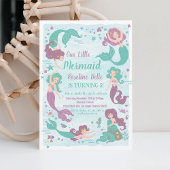 Invitation Sous le Sea Party Mermaid Anniversaire