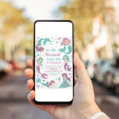 Invitation Sous le Sea Party Mermaid Anniversaire