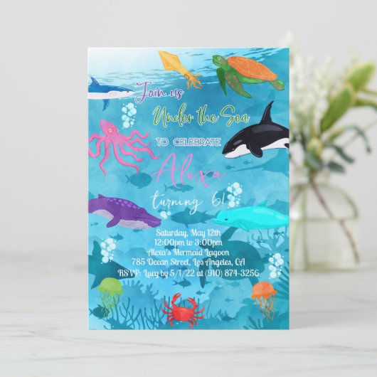 Invitation Sous L'Eau (Debout devant)