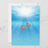 Invitation Sous l'eau deux poissons de moins dans le Fiançail (Dos)