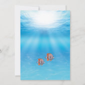 Invitation Sous l'eau deux poissons de moins dans le Mariage  (Dos)