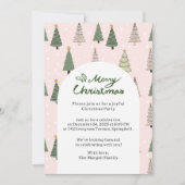 Invitation Sous les arbres enneigés – Fête de Noël (Devant)