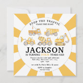 Invitation Sous les camions du chantier de construction invit (Devant)