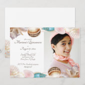 Invitation Sous les coquillages de la Quinceanera (Devant / Derrière)