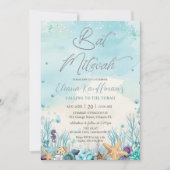 Invitation Sous les coquillages de plage de coraux de mer Bar (Devant)