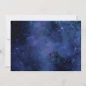 Invitation Sous les étoiles Élégant Mariage d'astronomie spat (Dos)