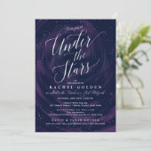 Invitation Sous les étoiles Élégante célébration Bat mitzvah (Debout devant)