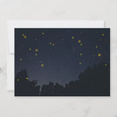 Invitation Sous les étoiles Fête des mariées d'été des luciol (Dos)