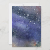 Invitation Sous les étoiles Mariage de nuit aquarelle (Dos)