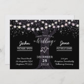 Invitation Sous les étoiles : Miroitement de perle, (Devant / Derrière)