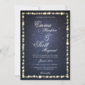 Invitation Sous les étoiles string lumière lumière mariage in (Devant)