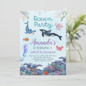 Invitation Sous les filles de la mer Anniversaire (Debout devant)