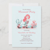 Invitation Sous les princes de sirène de mer Anniversaire (Devant)