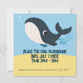 Invitation Sous les requins de mer garçons 1er anniversaire f (Dos)