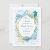 Invitation Sous les vagues de l'Océan marin Baby shower hippi (Devant)