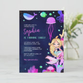 Invitation Sous l'étincelle de la mer Fête d'anniversaire de  (Debout devant)