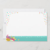 Invitation Sous l'invitation à l'anniversaire du récif de cor (Dos)