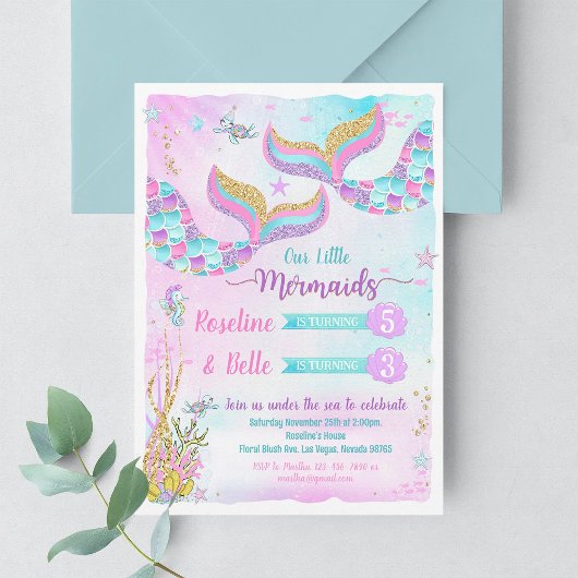 Invitation Sous l'invitation conjointe d'anniversaire de la S