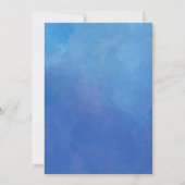 Invitation Sous l'invitation d'anniversaire bleu marine (Dos)