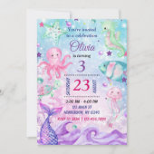 Invitation Sous l'invitation d'anniversaire de la mer, Invita (Devant)