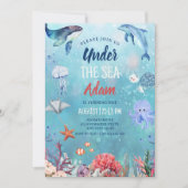 Invitation Sous L'Invitation D'Anniversaire De La Mer, Les An (Devant)