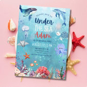Invitation Sous L'Invitation D'Anniversaire De La Mer, Les An