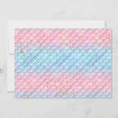 Invitation Sous l'invitation d'anniversaire de la sirène de m (Dos)