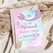 Invitation Sous l'invitation d'anniversaire de la sirène de m