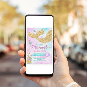 Invitation Sous l'invitation d'anniversaire de la sirène de m