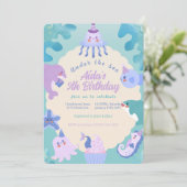 Invitation Sous l'invitation d'anniversaire de mer (Debout devant)