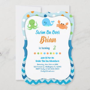 Invitation Sous L'Invitation D'Anniversaire Des Baleines De M