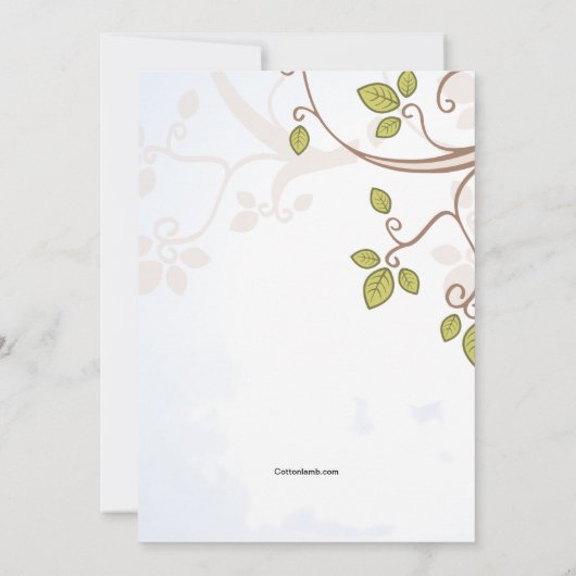 Invitation Sous l'invitation d'arbre (Dos)