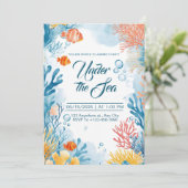 Invitation Sous l'invitation de Bash Anniversaire de la mer (Debout devant)