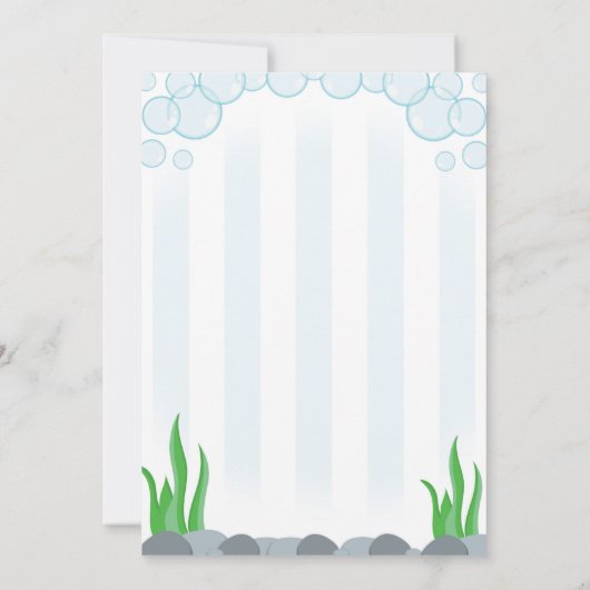 Invitation Sous l'invitation de fête d'anniversaire d'animal (Dos)