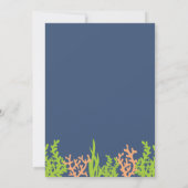 Invitation Sous l'invitation de fête d'anniversaire de mer (Dos)