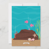 Invitation Sous l'invitation de fête d'anniversaire de sirène (Dos)