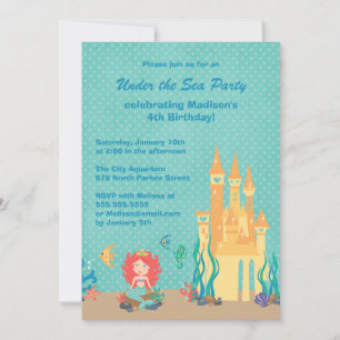 Invitation Sous l'invitation de la fête d'anniversaire de la