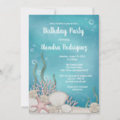 Invitation Sous l'invitation de la fête d'anniversaire de la  (Devant)