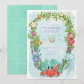 Invitation Sous l'invitation de la fête d'anniversaire de la (Devant / Derrière)