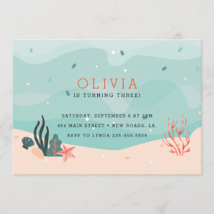 Invitation Sous l'invitation de la fête d'anniversaire de la 