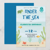 Invitation Sous L'Invitation De La Fête D'Anniversaire De La  (Devant / Derrière)