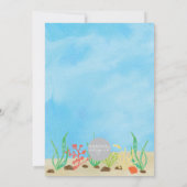 Invitation Sous l'invitation de la fête d'anniversaire de la (Dos)