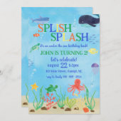 Invitation Sous l'invitation de la fête d'anniversaire de la (Devant / Derrière)