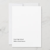 Invitation Sous l'invitation de la fête de graduation de la m (Dos)