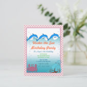 Invitation Sous l'invitation de la mer fête d'anniversaire (Debout devant)